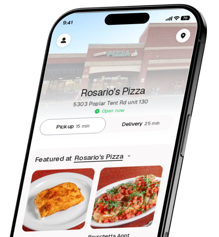 Rosario's Pizza app preview